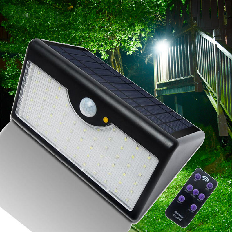 LED Solar Power PIR Motion Sensor Wall Light Outdoor Garden Lamp Remote Control Solar Light