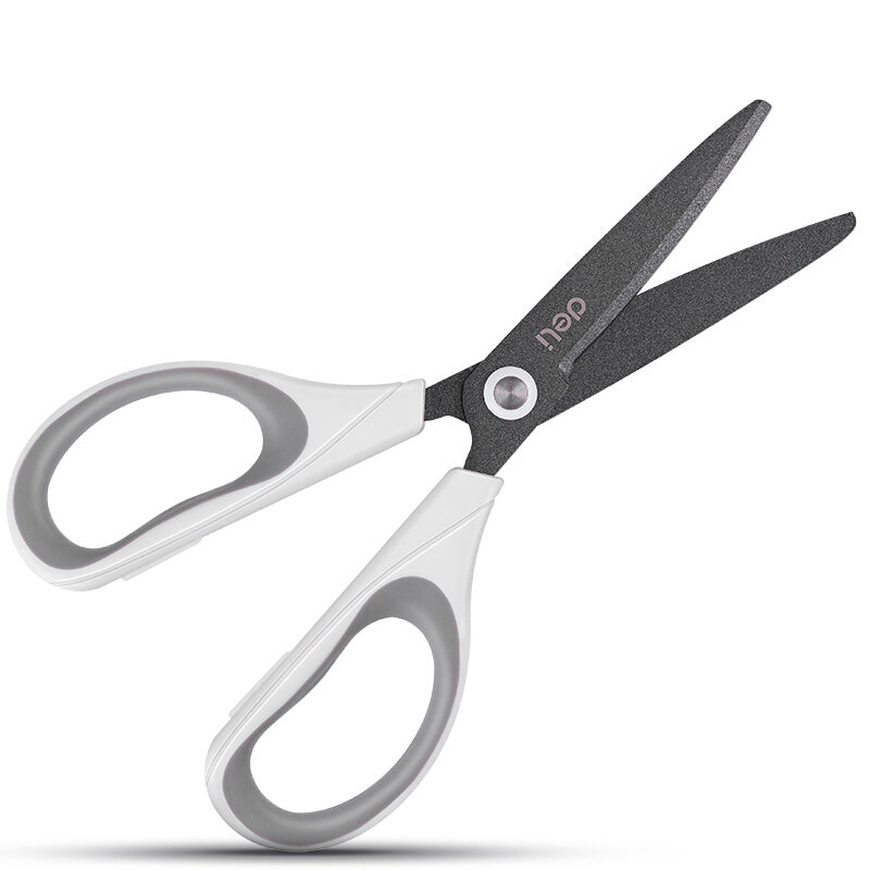 XIAOMI Ecosystem Deli 6055 Soft-touch Scissors Alloy Stainless Steel Cutter Home Office Hand Craft Scissors Cutting Tools