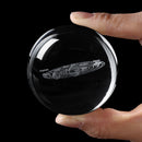 6cm Engraved Solar System Ball 3D Miniature Planets Model Crystal Ball Decorations + Stand