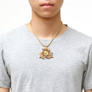 Unisex Fidget Spinner Dragon Necklace Pendant Necklace for Men Women