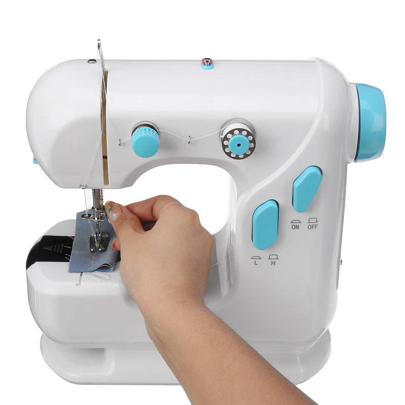 AC100-240V LED Mini Electric Sewing Machine Lightweight Sewing Tools Household Dual Speed switch Automatic Thread Winding