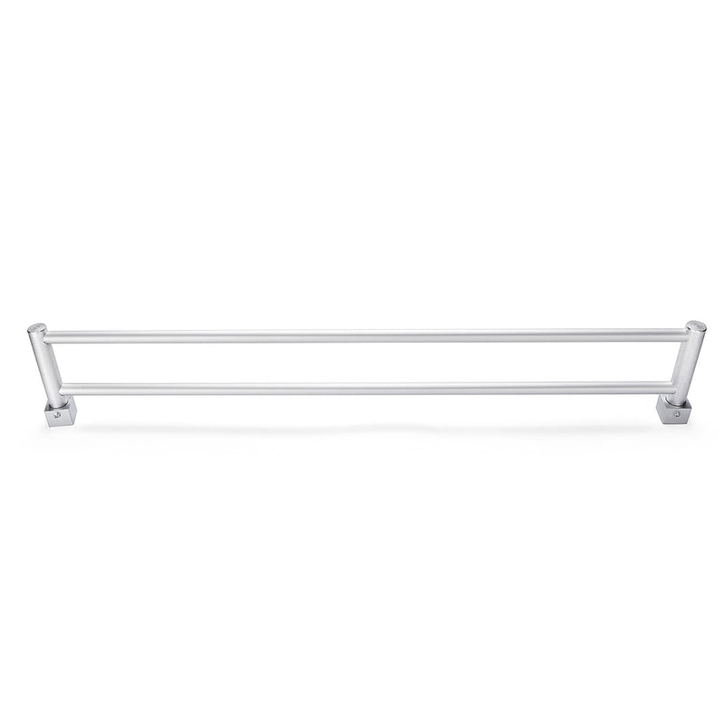 Bathroom Double Towel Holder Rail Rack 2 Bar 60cm Stainless Steel Hanger Wall Mount