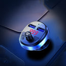 USAMS 3.1A Dual USB Digital Display bluetooth FM Transmitter MP3 Player Fast Charging Car Charger For iPhone XS 11 Pro Huawei P30 Xiaomi Mi9