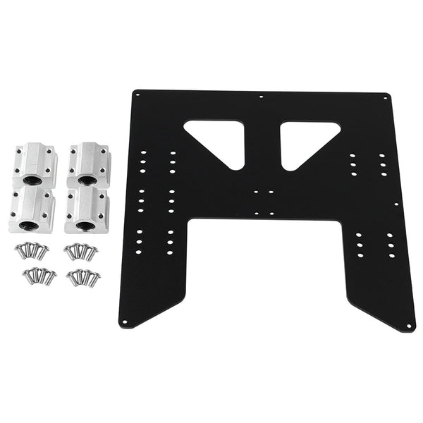 Black/Silver Aluminum Y Carriage Hot Bed Support Plate with Slider for 3D Printer