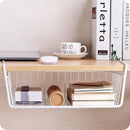 Multi-purpose Storage Basket Wardrobe Partition Metal Hanging Basket Refrigerator Rack Office Desktop Table Organizer Basket