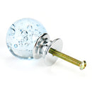 Crystal Glass Door Handles Pulls Knobs Zinc Alloy For Cupboard Wardrobe Drawer