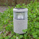 Garden Solar Stone Post White Warm White LED Light Outdoor Waterproof Decoration Lamp