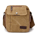 Men Canvas Satchel School Casual Shoulder Messenger Bag Pack Phone Pouch Outdoor Travel Hiking