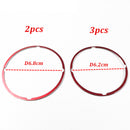 5pcs Red Air Vent Outlet Ring Cover For Mercedes Benz CLA GLA180 200 220 260