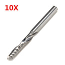 10pcs 3.175x17mm Single Flute End Mill Cutter 1/8 Inch Shank Tungsten Steel CNC Router Bit