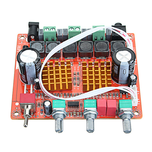 DC 12-24V 200W 3 Channel D Class 2.1 Digital Power Amplifier Board High Power Bass Speaker