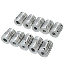 Machifit Flexible Shaft Coupling ID3/4/5/6/6.35/8mm x OD19mm x L25mm CNC Stepper Motor Coupler Connector