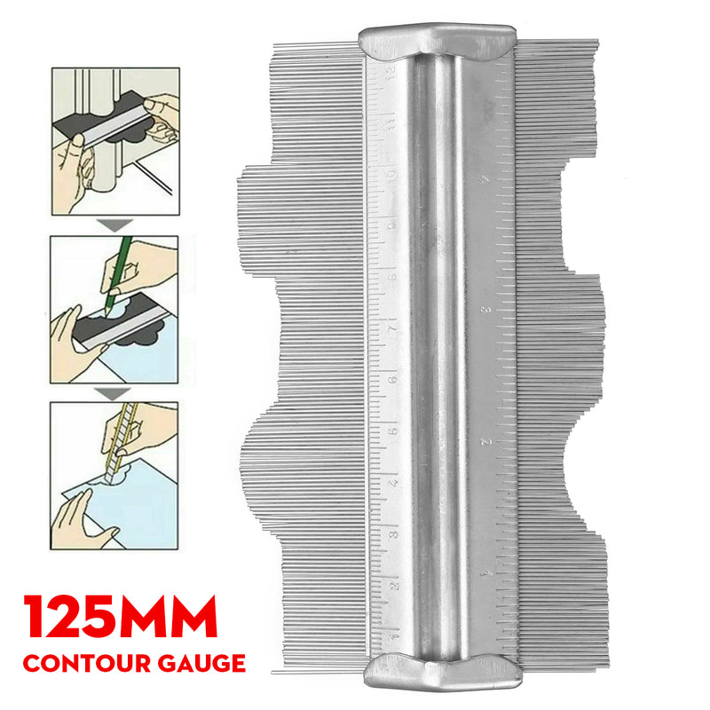 5inch 125mm Contour Measuring Rule Profile Contour Gauge Irregular Shape Duplicator Woodworking Precisely Tool