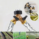 3/4 Inch 2 Way Brass Hose Faucet Manifold Garden Tap Splitter Water Segregator Pipe Divider Switcher Control Shut Off Valve Y-Type Ball Valve