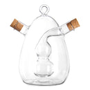 Oil Vinegar Pourer Storage Bottles Condiment Cruet Dispenser Glass Bottle