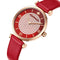 WWOOR 8851 Sky Diamond Dial Ladies Wrist Watch Leather Watch Band Quartz Watch