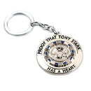 Iron Tony MK1 Reactor Keychain Necklace Energy Block Core Alloy Pendant Movie Peripheral Toys