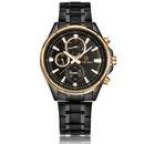 NAVIFORCE 9089 Fashion Men Quartz Watch Luxury Multifunction Stainless Steel Strap Watch