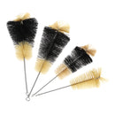 4Pcs/Set 100/250/500/1000ML Triangle Flask Taper Bottle Cone Cleaning Bristle Brushes