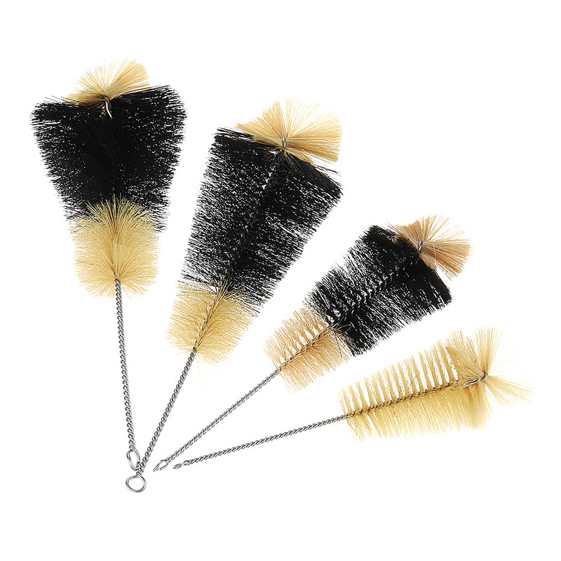 4Pcs/Set 100/250/500/1000ML Triangle Flask Taper Bottle Cone Cleaning Bristle Brushes