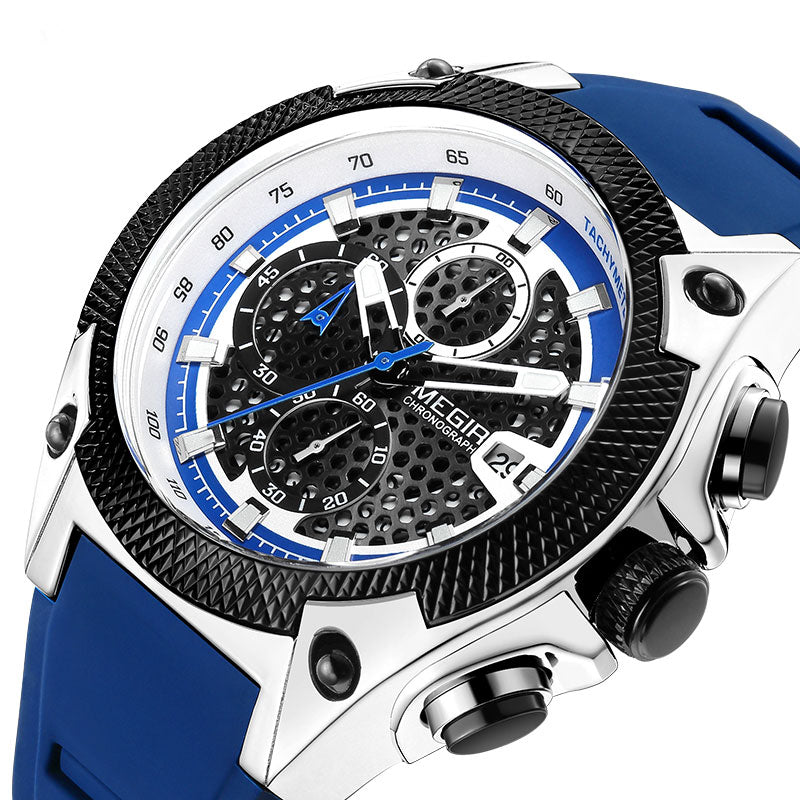 MEGIR 2127 Fashion Men Watch Multi-function Chronograph Sport Quartz Watch
