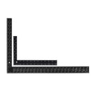 Drillpro Black Steel Double-sided Metric Inch Angle Ruler 90 Degree Angle Corner Ruler