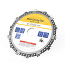 Drillpro 5 Inch Grinder Chain Disc 22mm Arbor 14 Teeth Wood Carving Disc For 125mm Angle Grinder