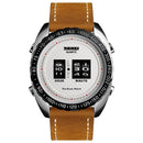 SKMEI 1516 Business Style Creative Dial Minute Hour Adjust Leather Strap Waterproof Quartz Watch Men Watch