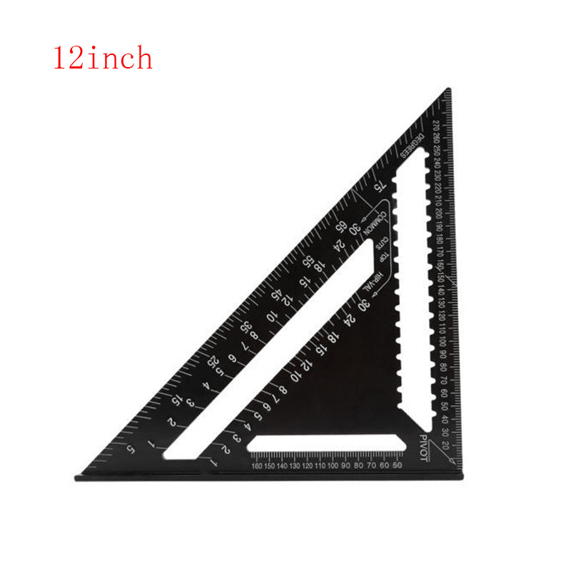 7inch 12inch Triangle Ruler Straight Angle Ruler Measuring Tool Quick Read Square Layout Tool Woodworking Gauge Measure