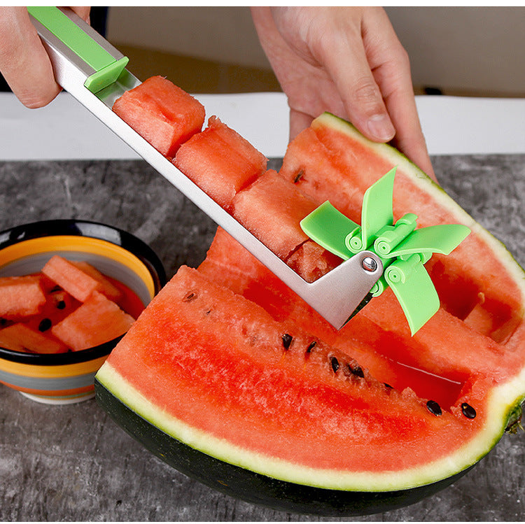 Watermelon Cutter Windmill Shape Slicer Stainless Steel Power Saver Fruit Cutters Vegetable Cutter