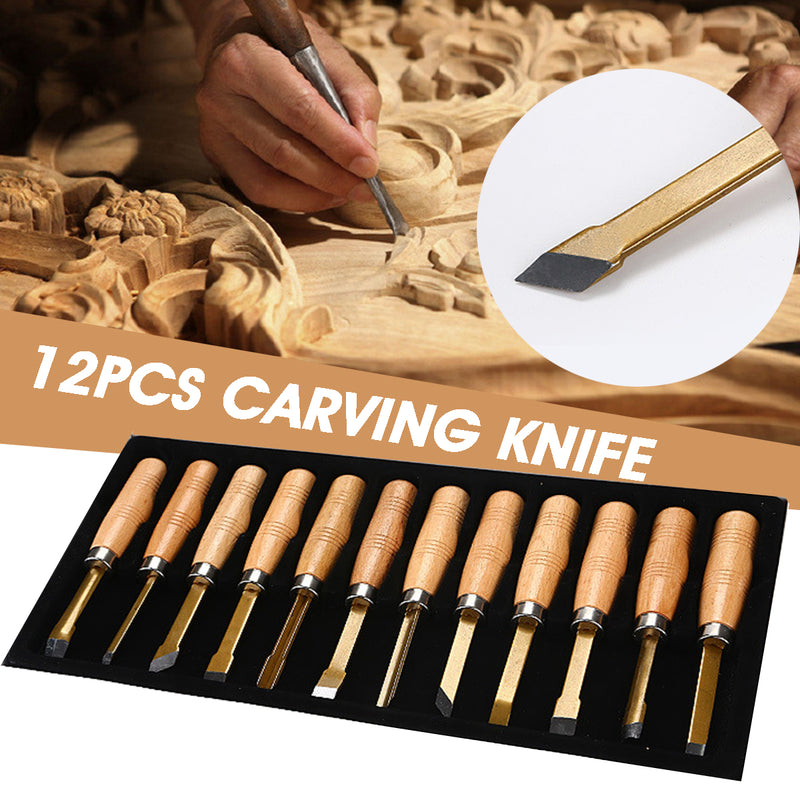 12pcs Carving Cutter SK5S Alloy Steel Wood Carving Hand Tools Set