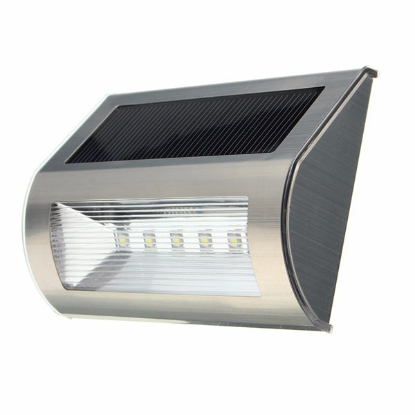Solar Power 5 LED Waterproof Wall Light Outdoor Garden Path Yard Landscape Lamp