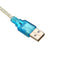 Translucent USB To RS232 Serial 9 Pin Converter Cable Adapter