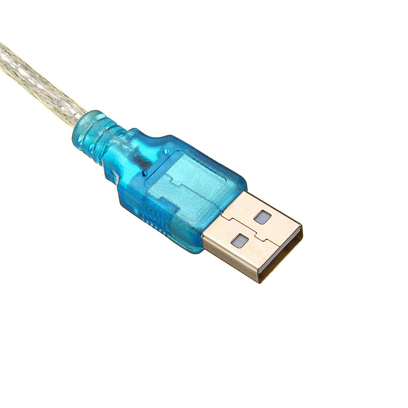 Translucent USB To RS232 Serial 9 Pin Converter Cable Adapter