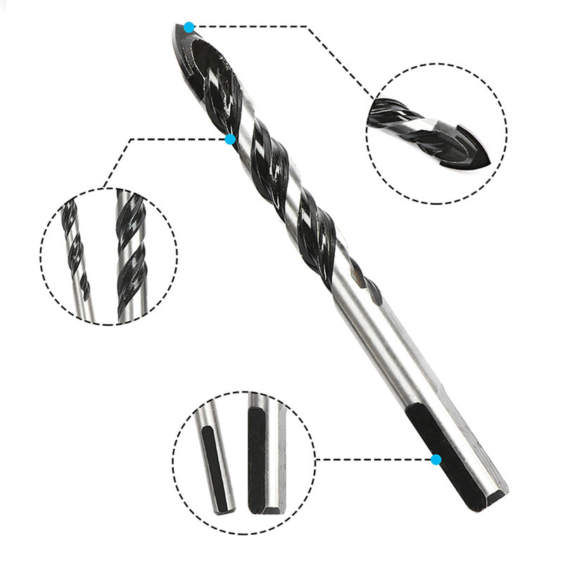 3/4/5/6/8/10/12mm Triangle Twist Drill Bit Concrete Glass Ceramic Tile Marble Drill Bit