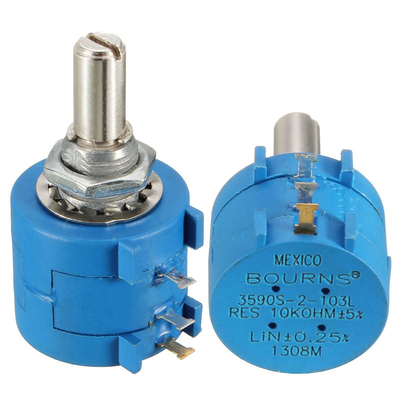 5Pcs 3590S-2-103L 10K Ohm BOURNS Rotary Wirewound Precision Potentiometer Pot 10 Turn