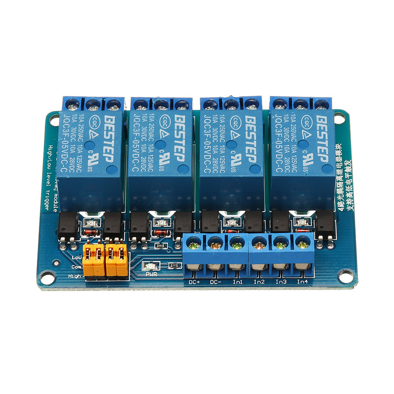 BESTEP 4 Channel 24V Relay Module High And Low Level Trigger For