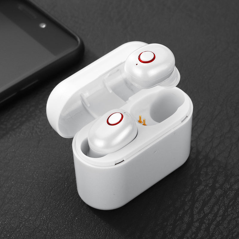 [bluetooth 5.0] Portable TWS True Wireless Earphone Mini Noise Cancelling Stereo Sport Headphone with Charging Box