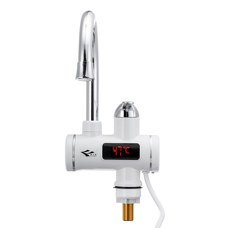 3000W Electric Heating Water Tap Temperature Display Hot Water Heater Faucet Home Bathroom