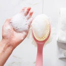 2 in 1 Doubale Side Shower Body Brush for Skin Exfoliating Back Scrubber Massage -Blue Exfoliating Brush