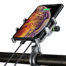 12/24V QC3.0 Fast USB Charger IP66 Aluminium Motorcycle Phone Holder Mount Waterproof