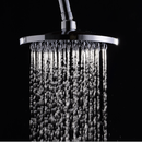 360 Rotatable 8'' Round ABS Chrome Water Spray Rain Fall Bathroom Shower Head