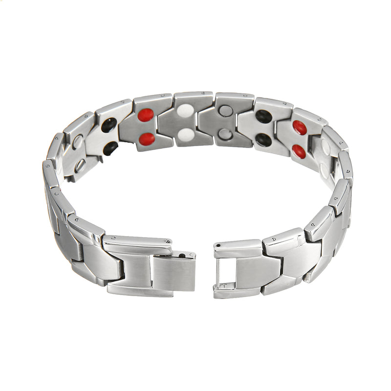Mens Anion Magnetic Energy Bracelet 316L Stainless Steel Health Bracelet