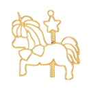 12pcs Gold Key Open Bezel Pendant Zinc Alloy UV Resin Frame Crafts DIY Pendant