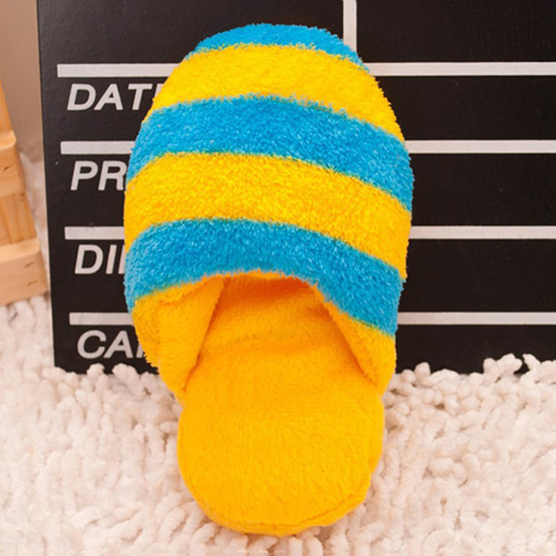 Cute Plush Slipper Shape Squeaky Toy Puppy Chew Play Toy Sound Pet Supplies for Dogs Pet Toys