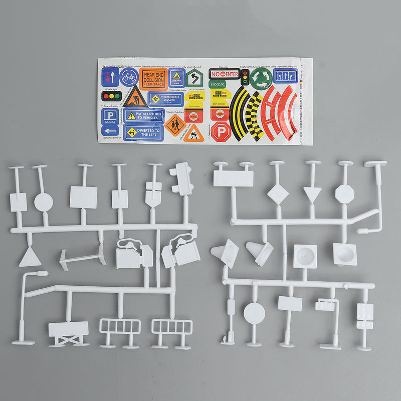 28Pcs Car Toy Traffic Road Signs Kids Funny Play Education Toy Game Accessories Toys