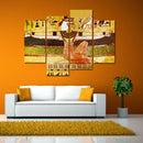 Miico Hand Painted Four Combination Decorative Paintings Ancient Egyptian Woman Wall Art For Home Decoration