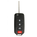4B Uncut Folding Flip Remote Key Case For Nissan Armada