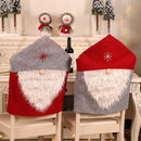Happy New Year Merry Christmas Santa Claus Cap Table Chair Covers Red Hat Back Chair Covers Christmas Decorations for Home