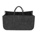 Felt Firewood Bag For Wood With Handles Grey Handy Storage Basket Rack